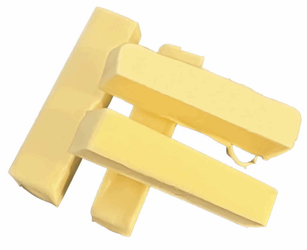 Sticks of butter with no background