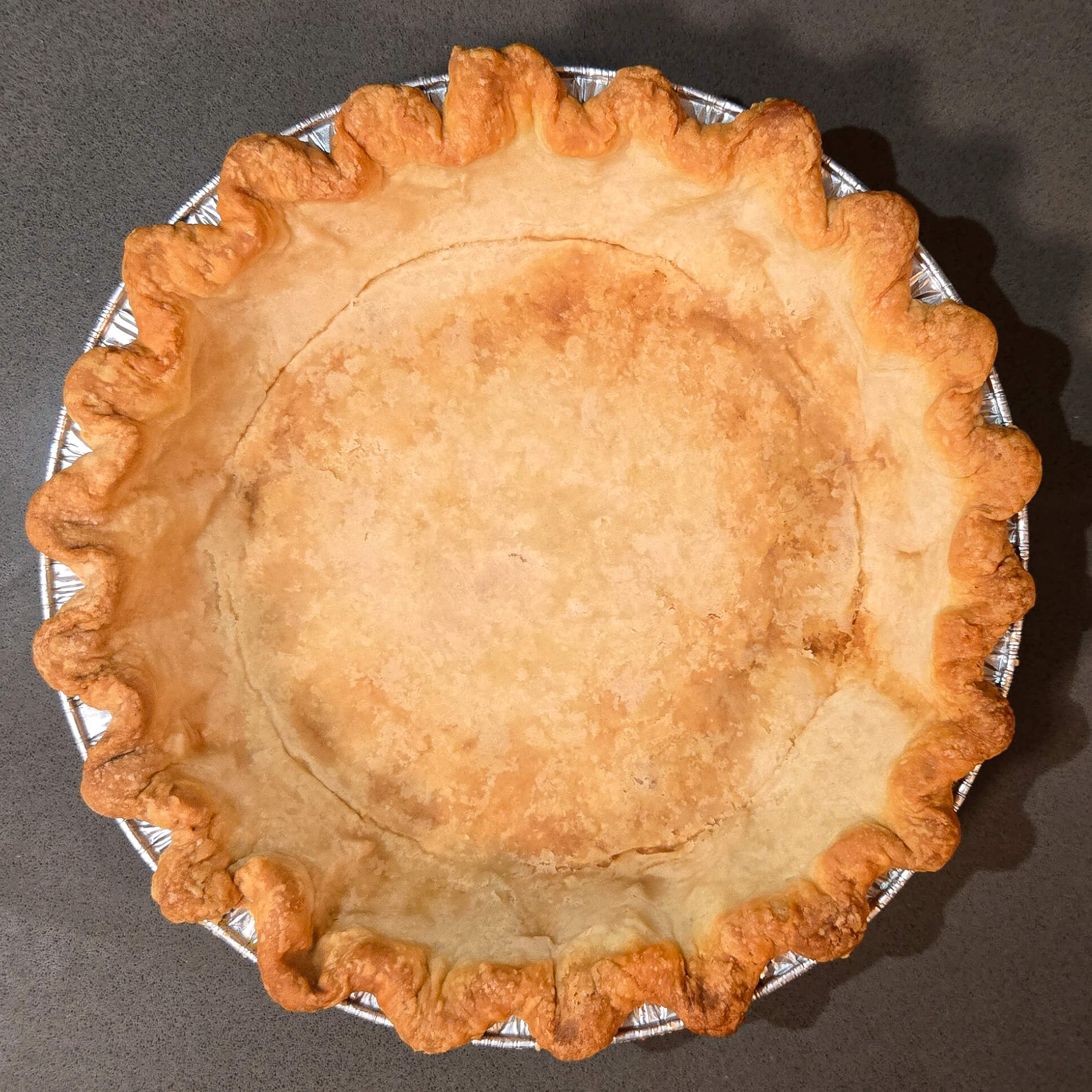 dark blind baked pie crust