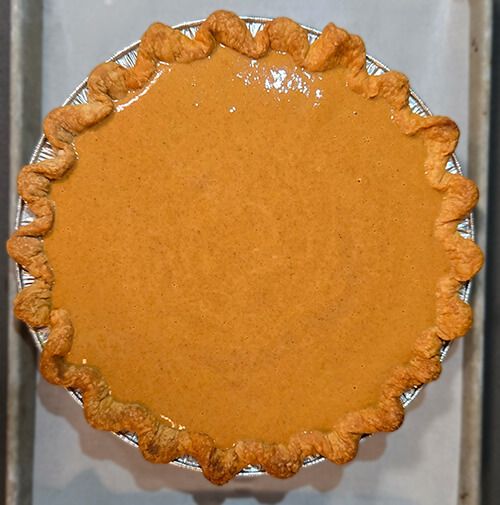unbaked pumpkin pie