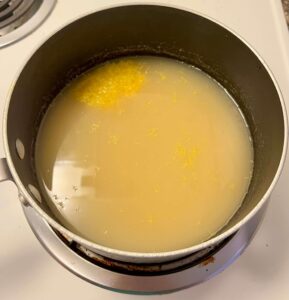 lemon juice and lemon zest