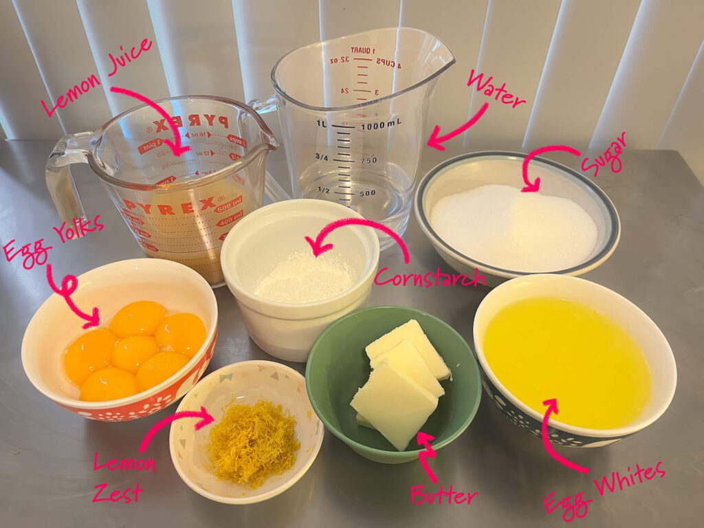 ingredients for lemon meringue pie