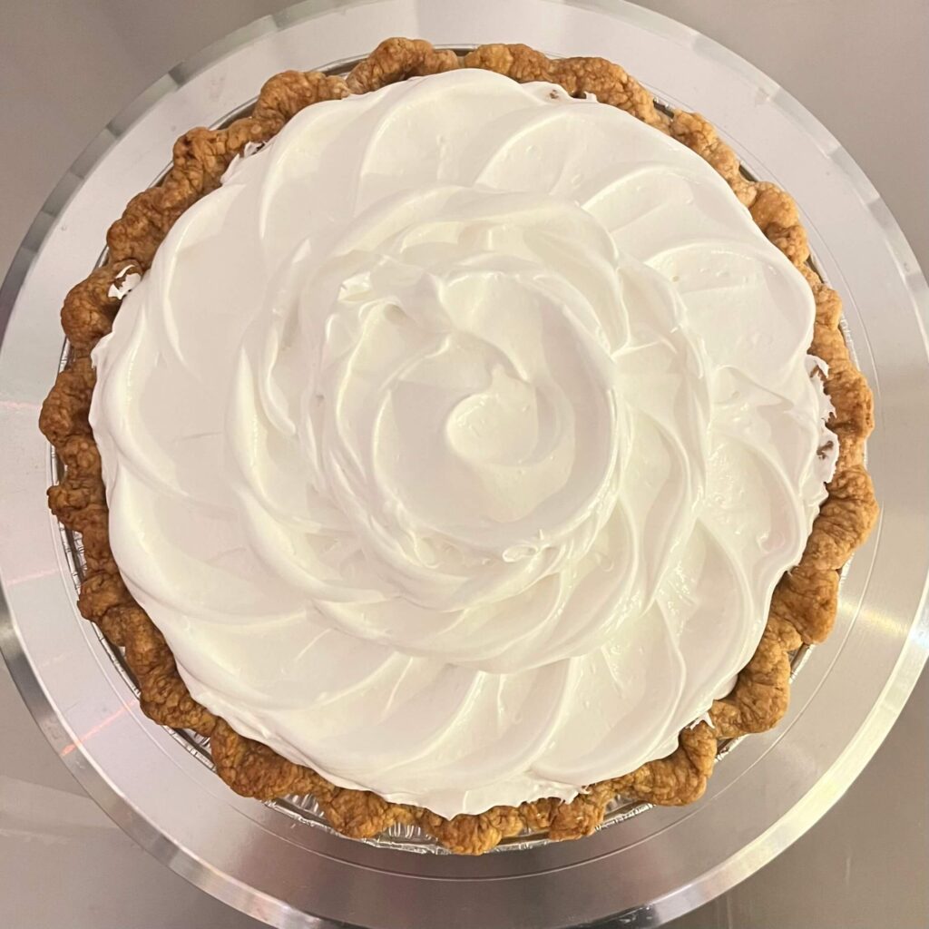 an untoasted lemon meringue pie