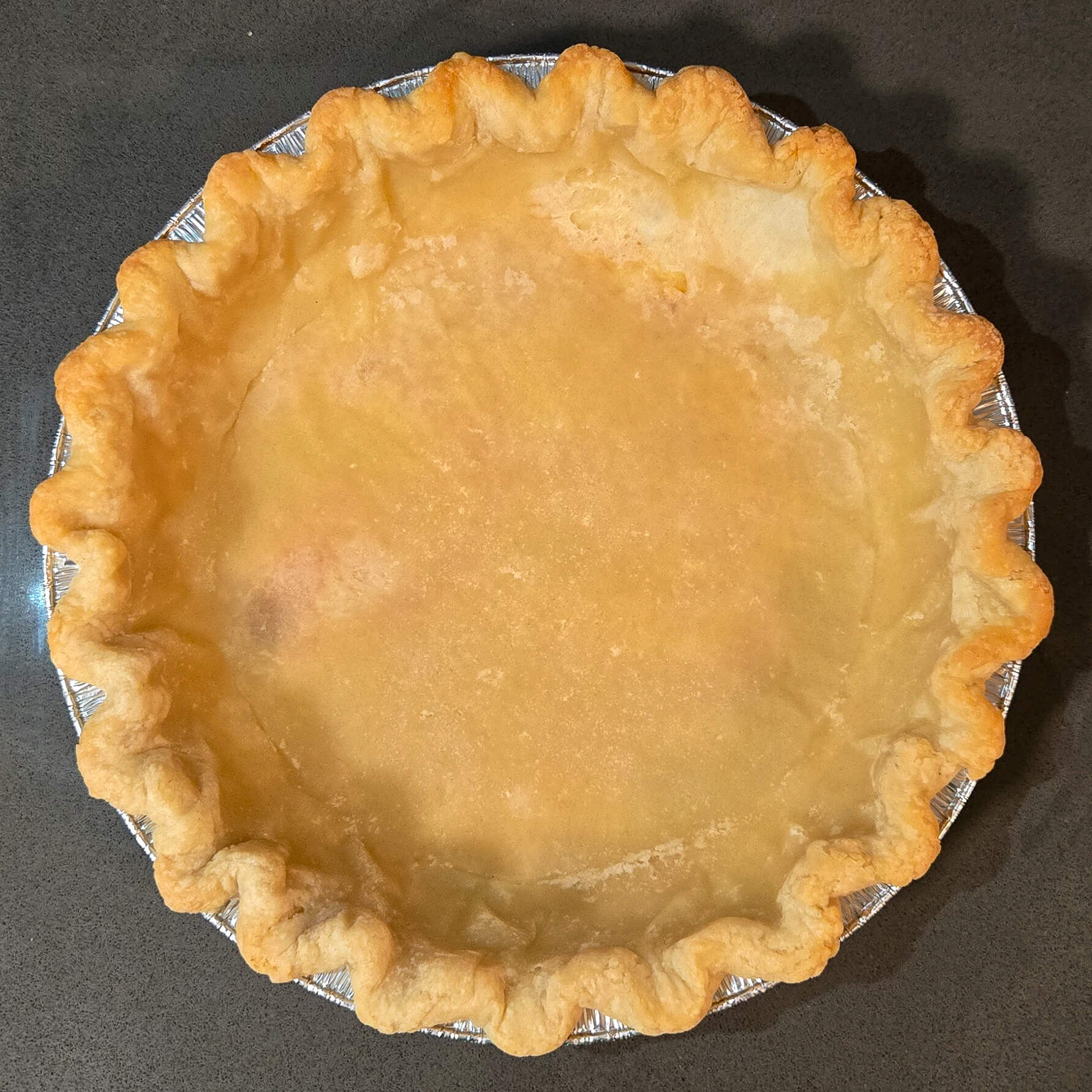 lightly blind baked pie crust