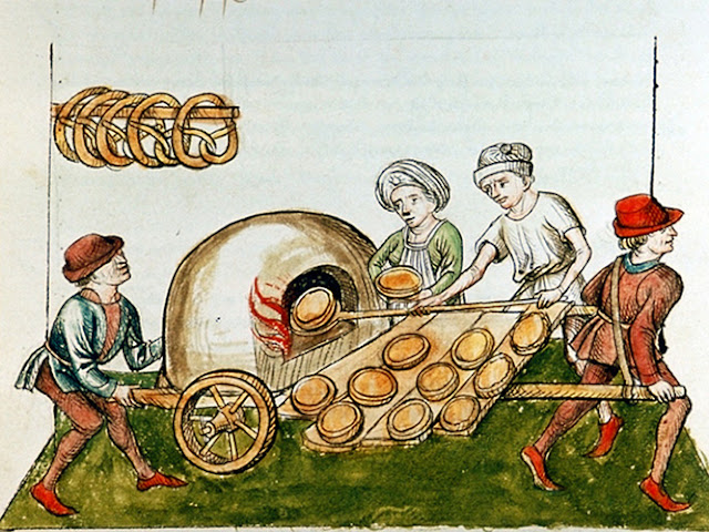 Medieval pie making picture