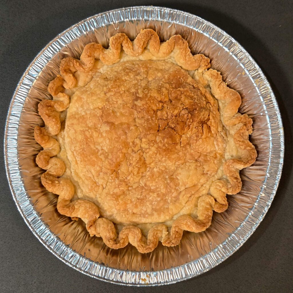 pie crust baked with no weights and no docking