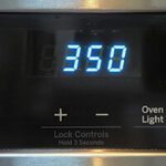 oven set to 350F