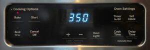 oven set to 350F