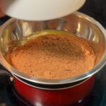 blooming cocoa powder in melted butter