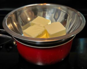 melting butter on a double boiler