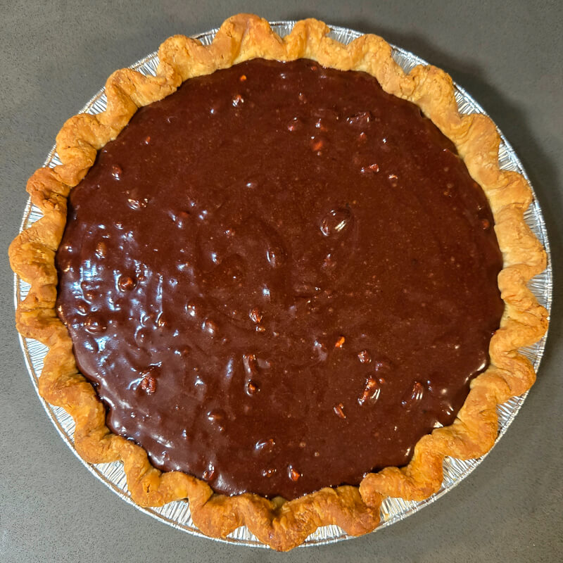 brownie pie before baking