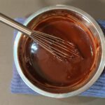melted chocolate, melted butter, and cocoa powder whisked together