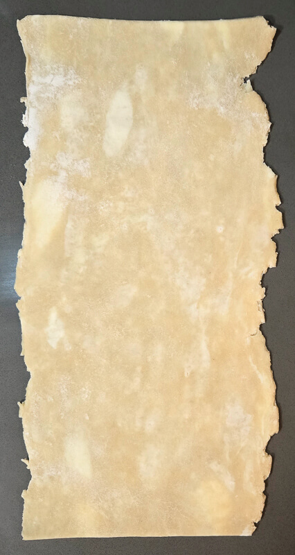 rolled pie dough