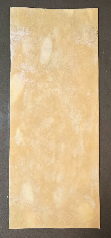 rolled rectangle of pie dough