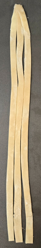starting a braid with pie dough