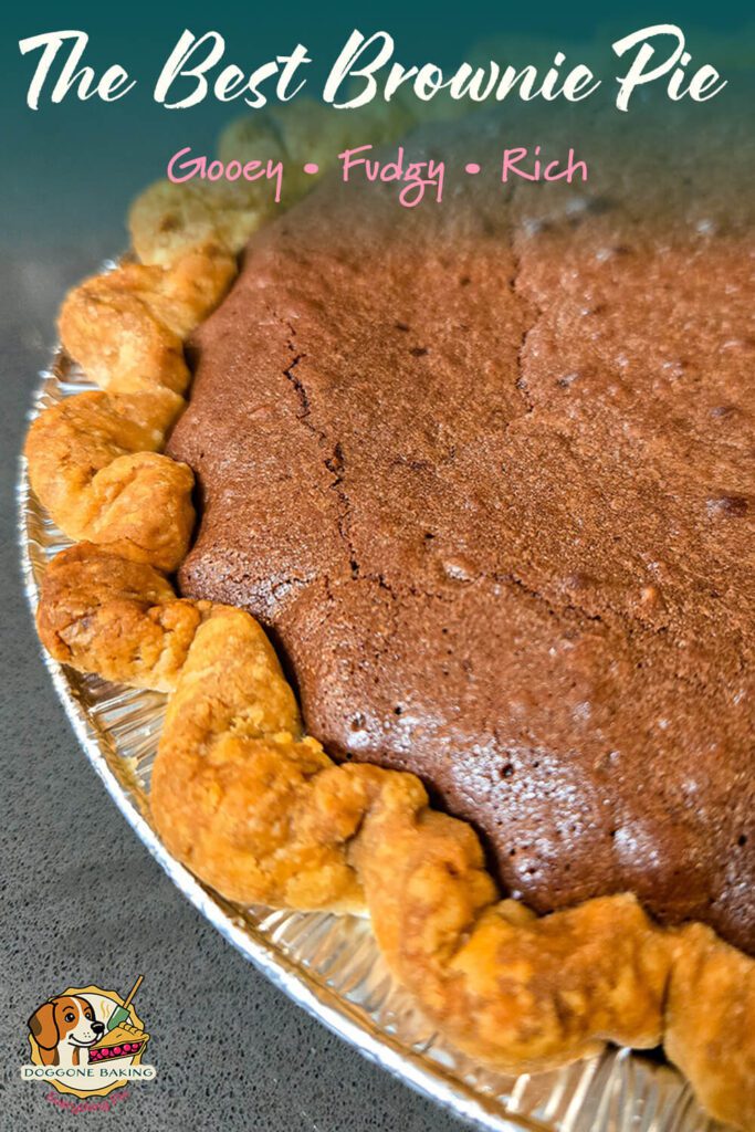 pinterest pin for brownie pie