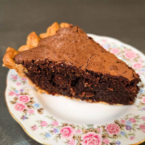 slice of brownie pie