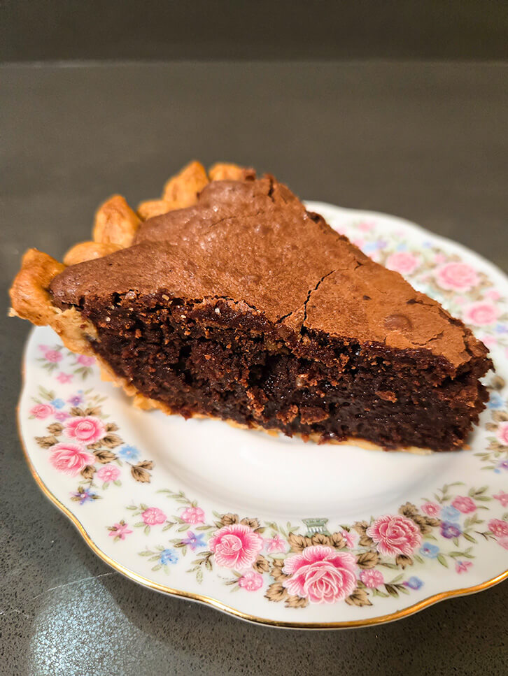 slice of brownie pie