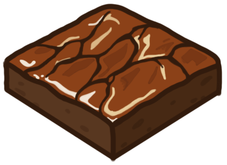 brownie with glossy crackly top