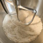the dry ingredients for crumble mixed together