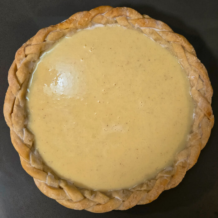 marlborough pie before it is baked