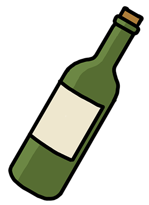 vector image of a wine bottle