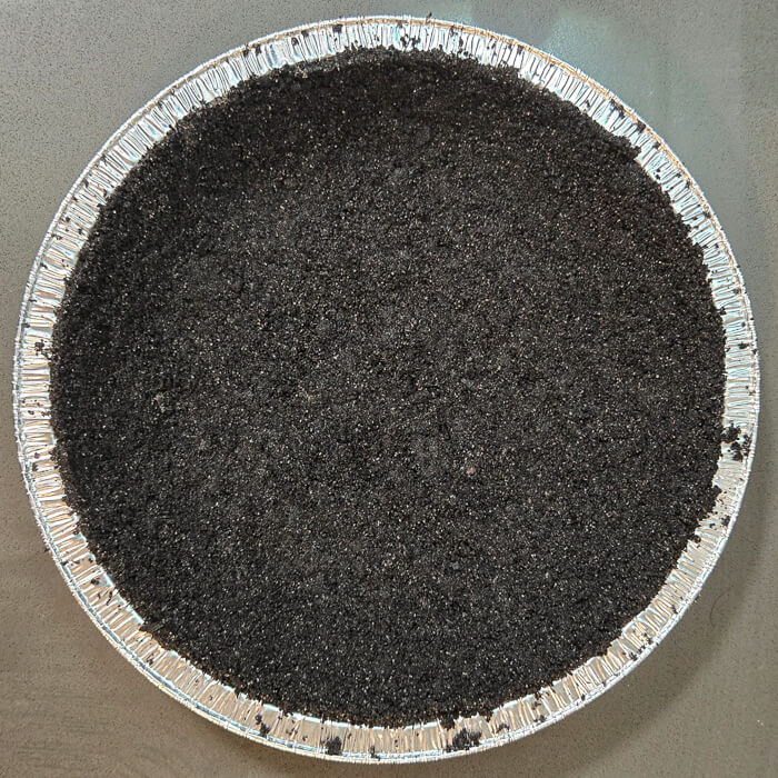 An oreo cookie pie crust with no filling