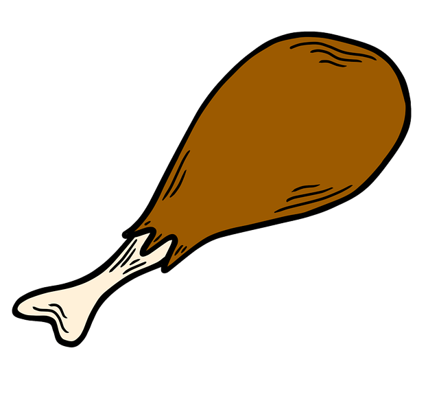 a digital drawing of a turkey drumstick