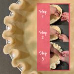 Close-up of unbaked pie crust with smooth, evenly crimped edges ready for filling.