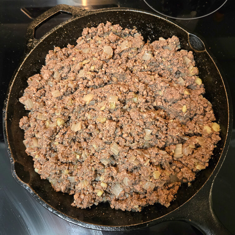 tourtière meat filling after cooking