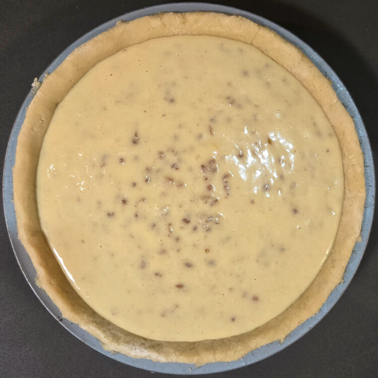 pastiera napoletana before baking and before adding top crust