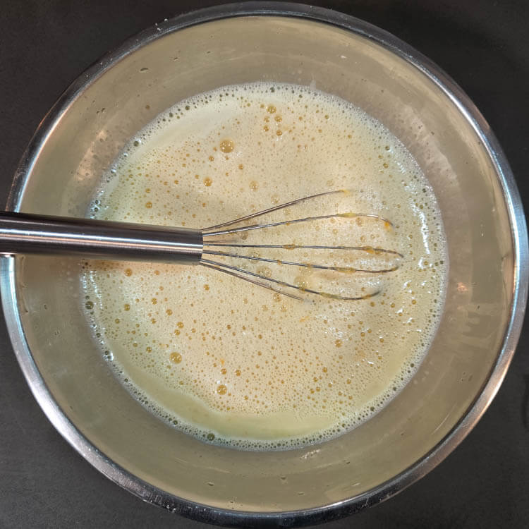 tempered egg yolks for making a fruit curd