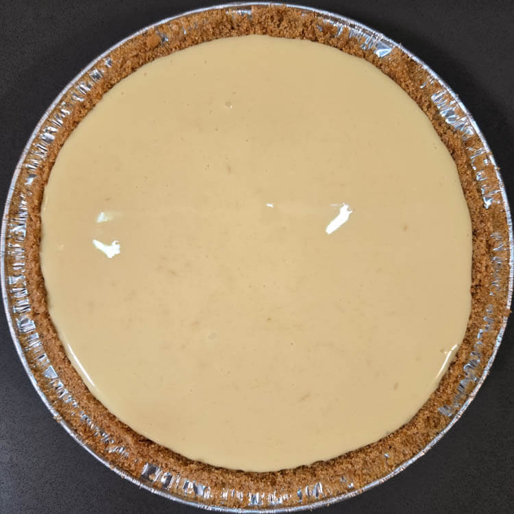 Grapefruit icebox pie before being baked